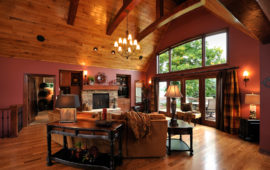 Lake Home with Wood Vaulted Ceilings