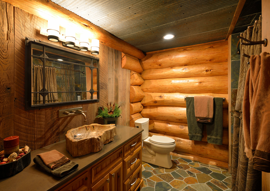 Log Cabin Master Bathroom