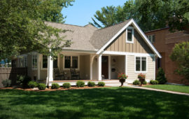 MN Home Exterior Tan with White Trim