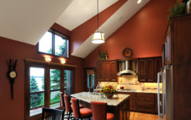 Remodeled Kitchen with Angled Ceiling