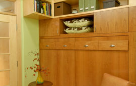 Den with Custom Cabinetry