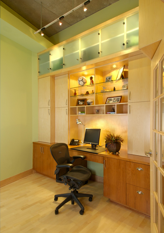 Office with Custom Cabinetry