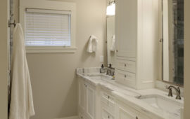 Master Bathroom White and Gray