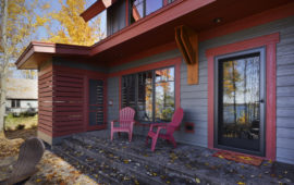 Backyard Porch of Custom Lake Home